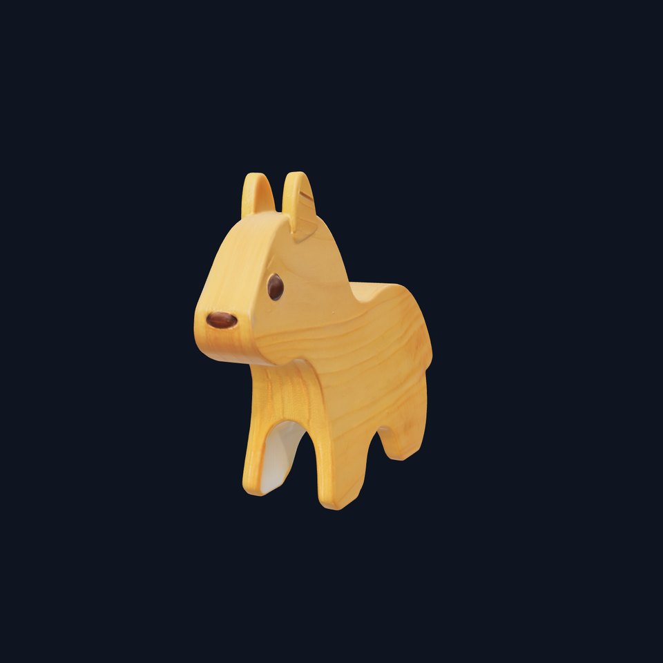 Wooden Animal Figure Model Pack for D Rendering